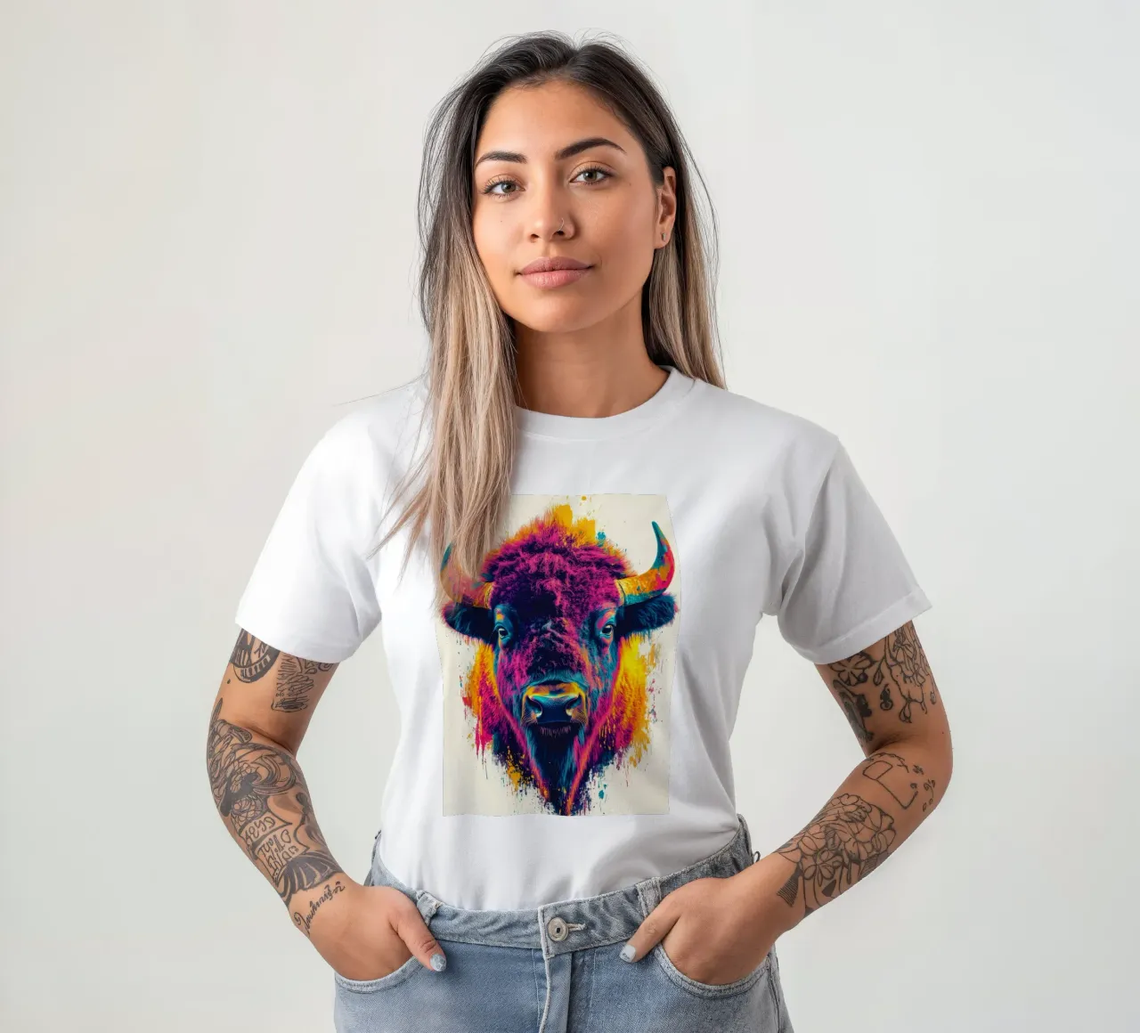 Bisonte t-shirt da Lionmixart