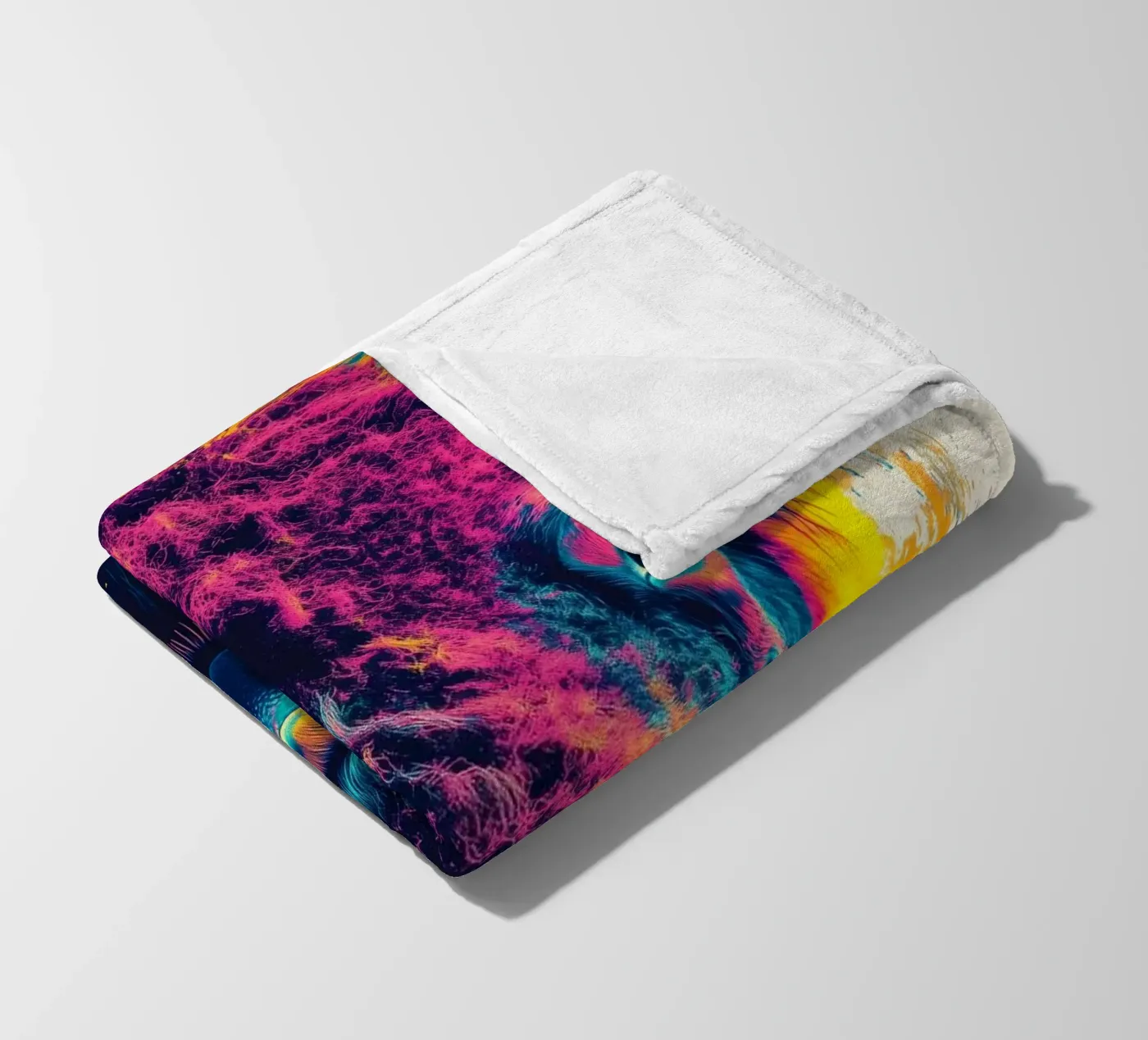 Bison fleece blanket by Lionmixart