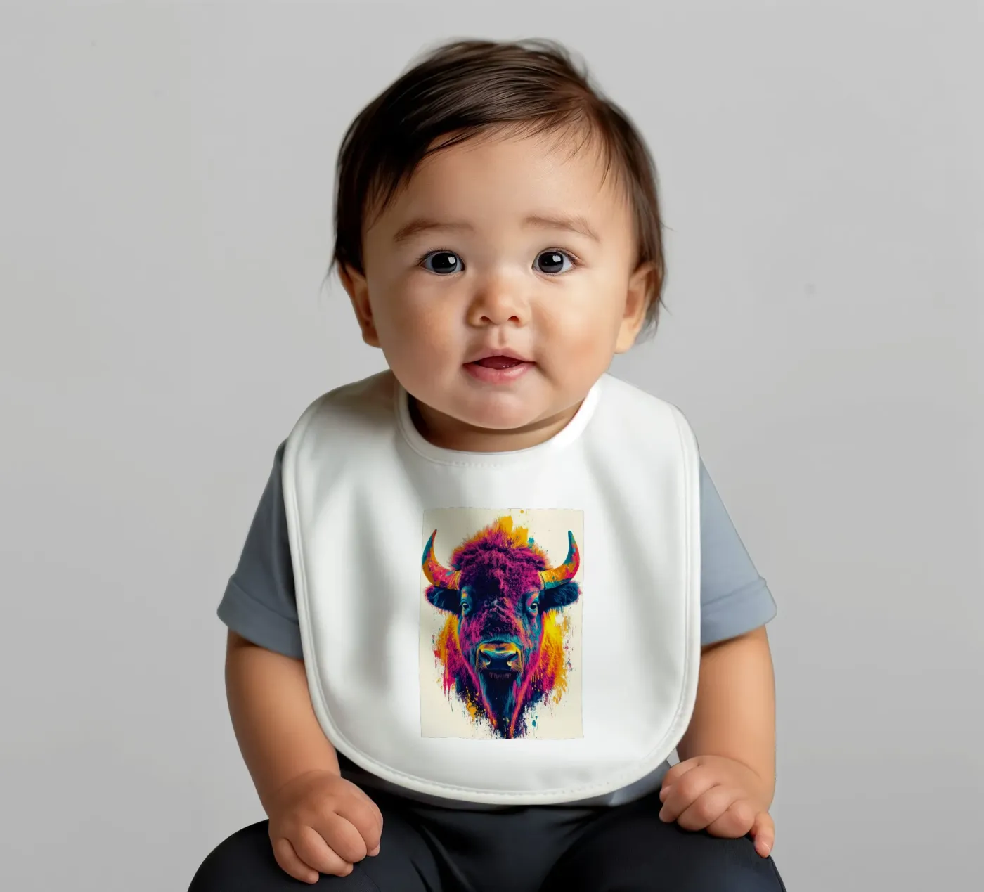 Bison bavoir de Lionmixart