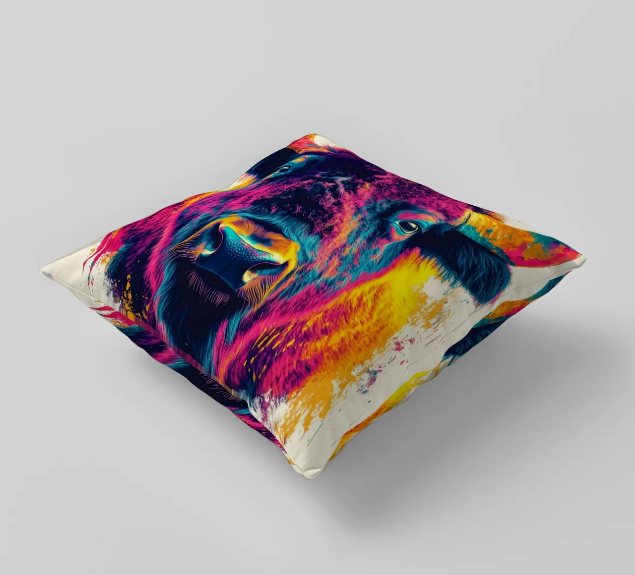 Bisonte cuscino da Lionmixart