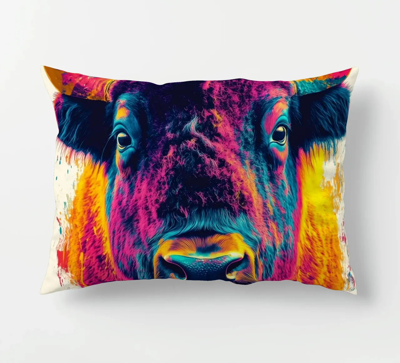 Bisonte cuscino da Lionmixart