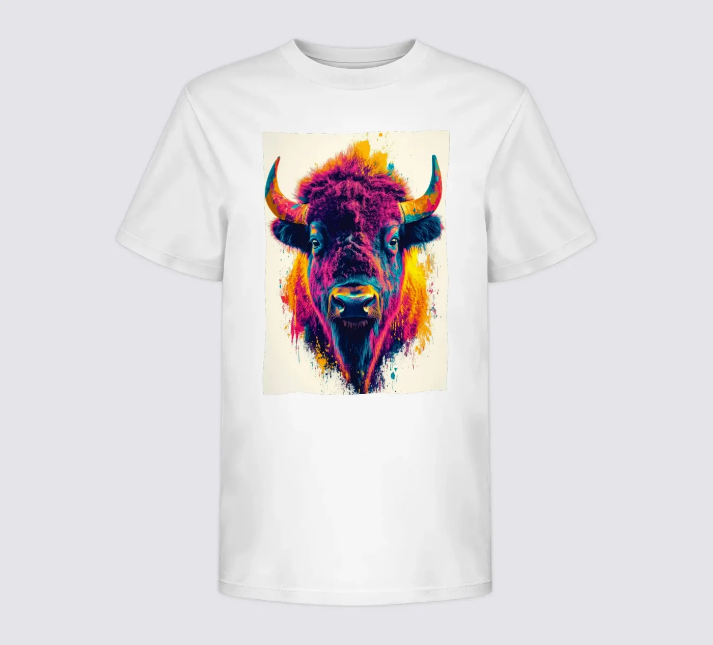 Bison t-shirt bambini da Lionmixart