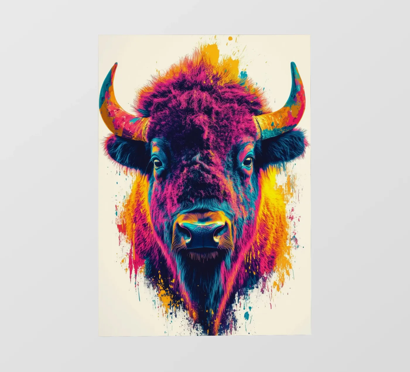 Bizon fotobehang van Lionmixart