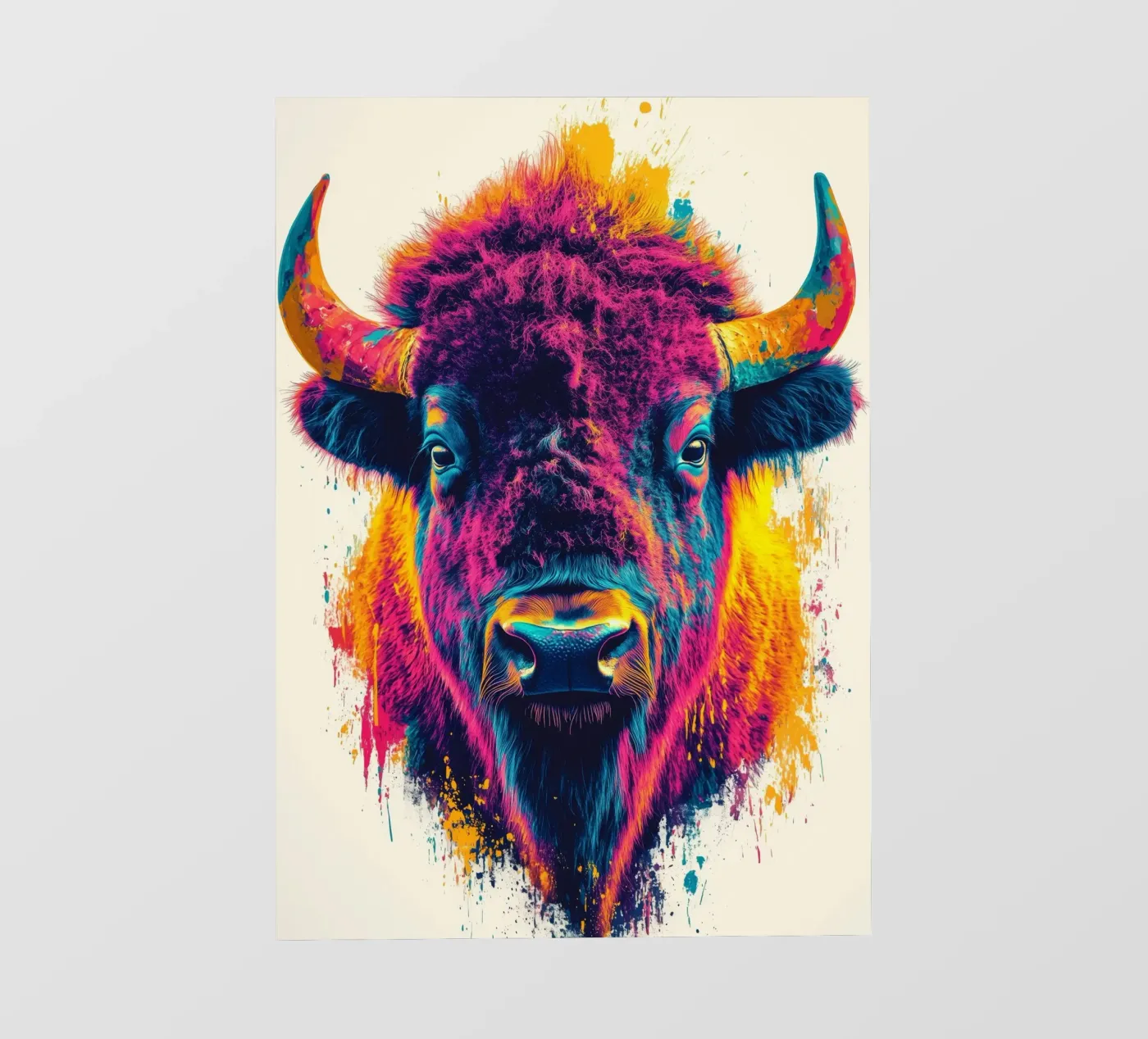 Bizon fotobehang van Lionmixart