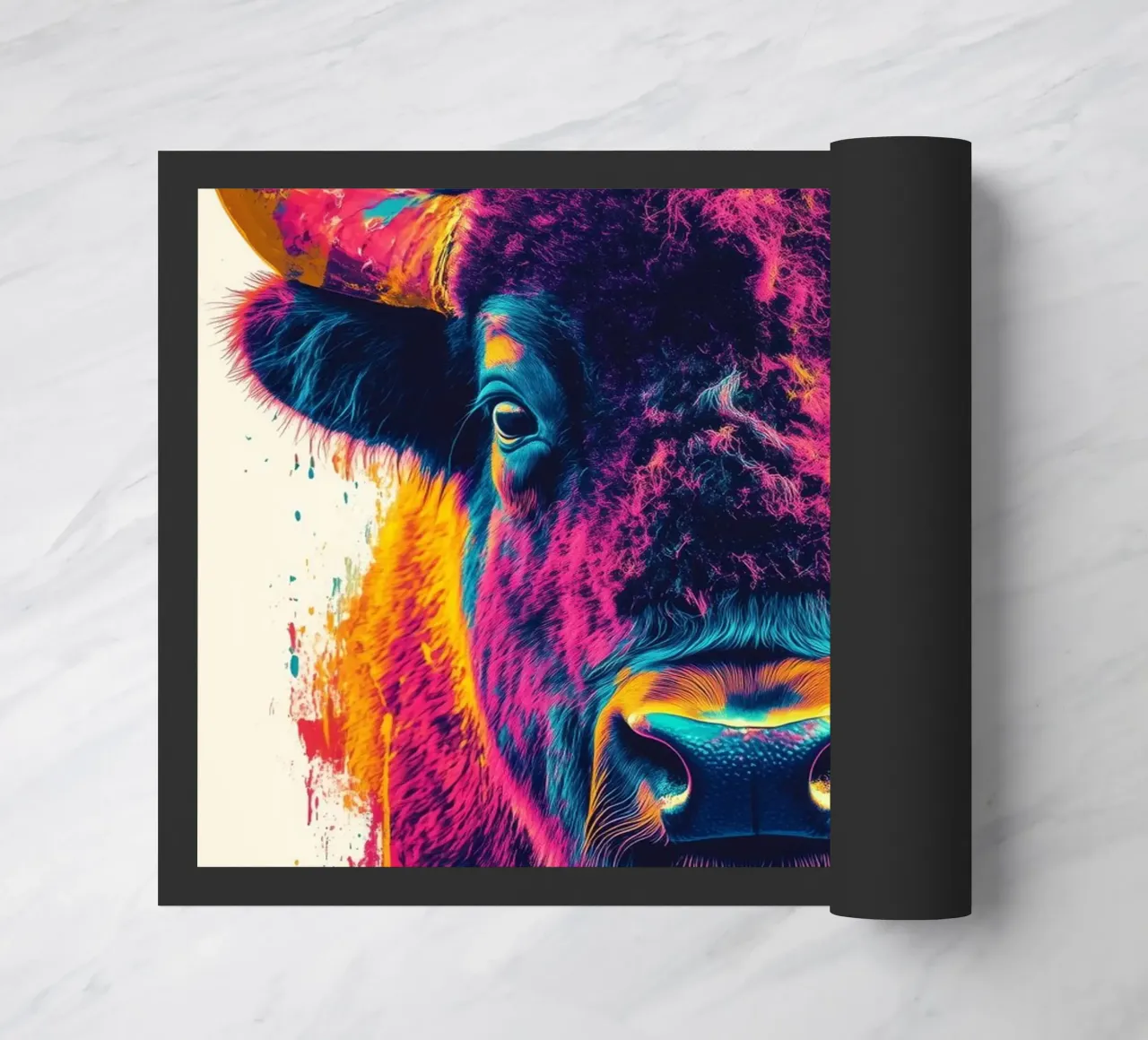 Bison doormat by Lionmixart