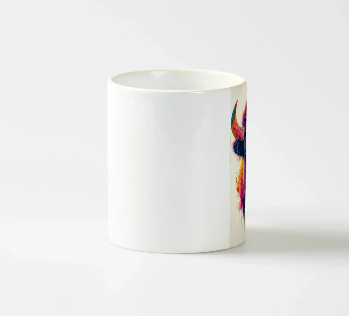 Bison ceramic mug by Lionmixart