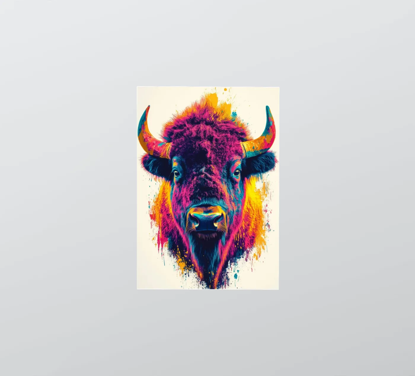 Bison sticker by Lionmixart