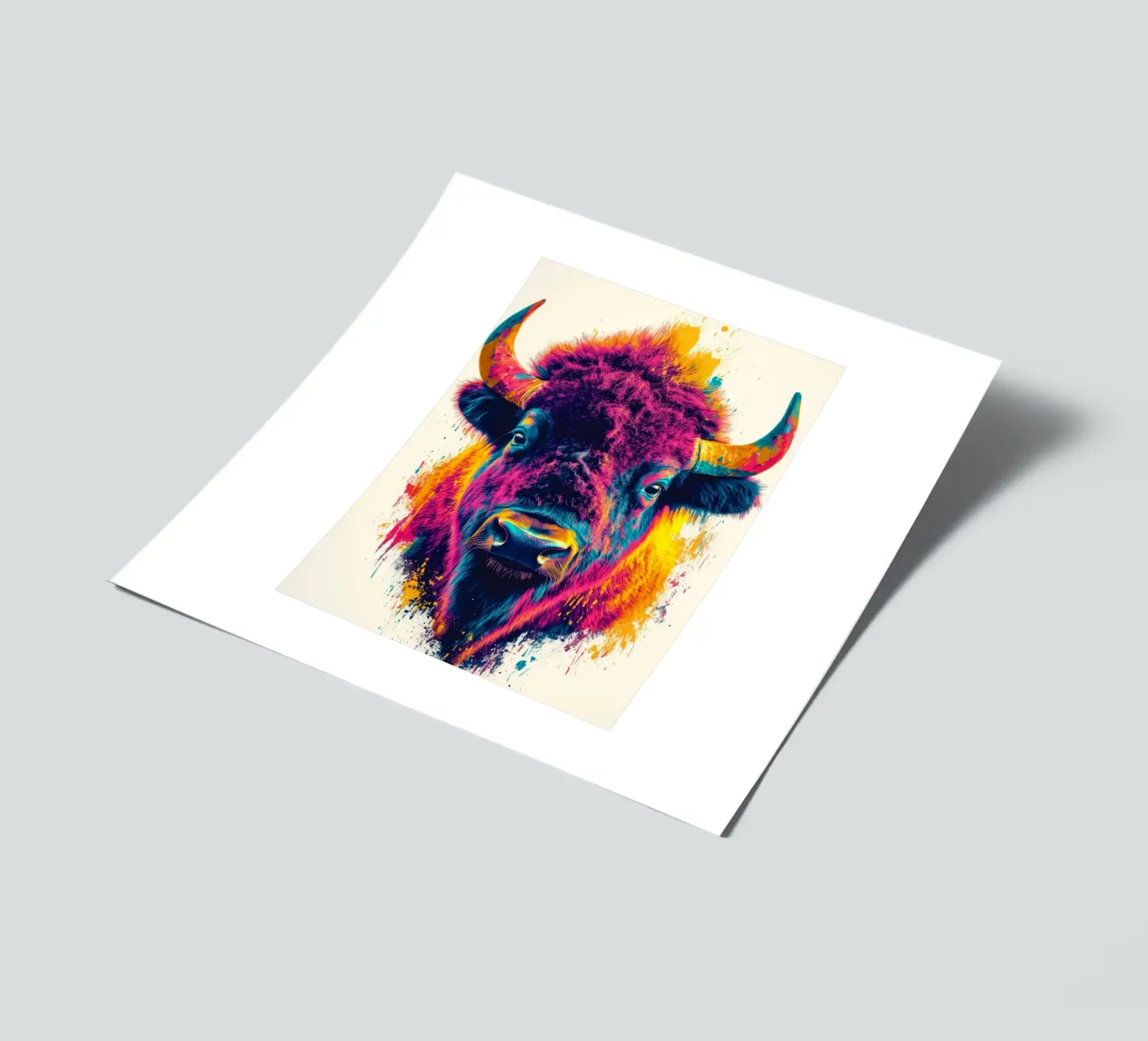 Bison Stickerbogen von Lionmixart