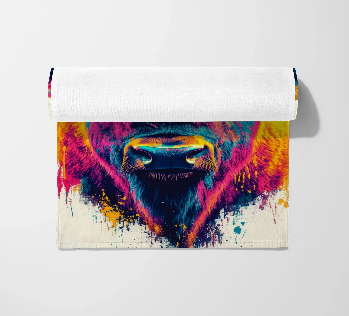 Bison serviette de plage de Lionmixart