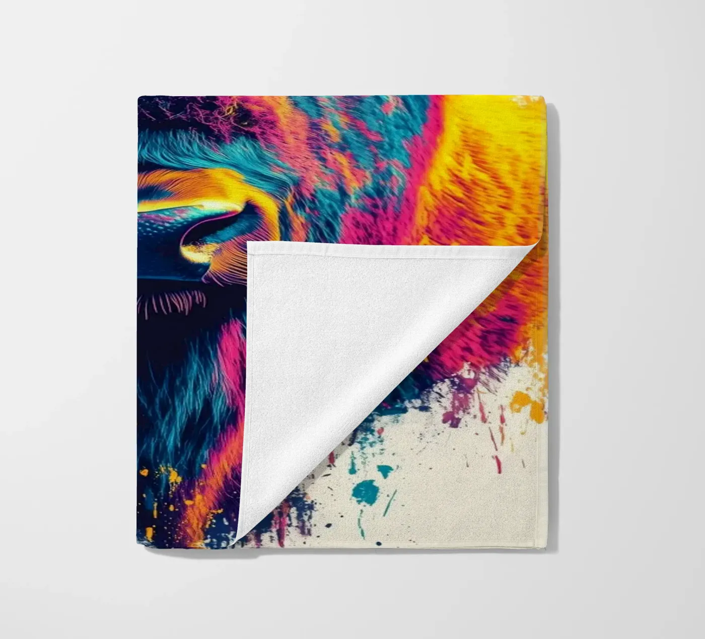 Bison serviette de plage de Lionmixart