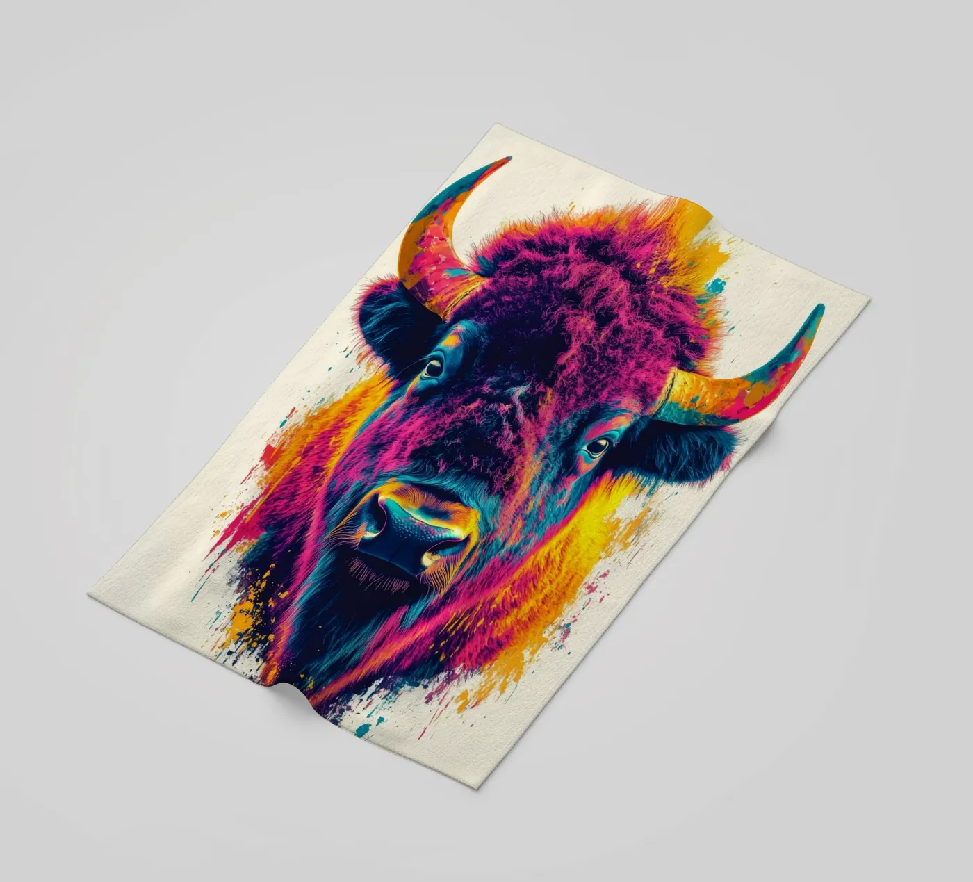 Bison serviette de plage de Lionmixart