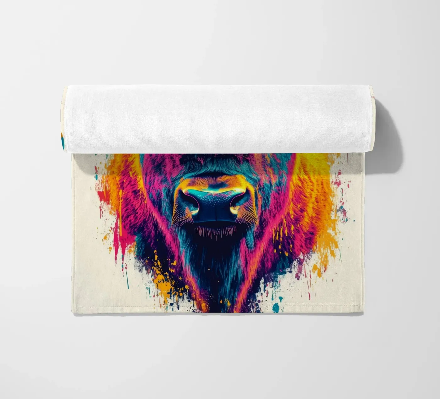 Bison serviette de plage de Lionmixart