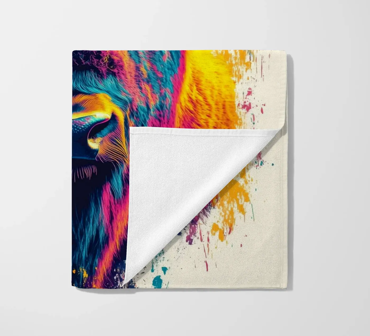 Bison serviette de plage de Lionmixart