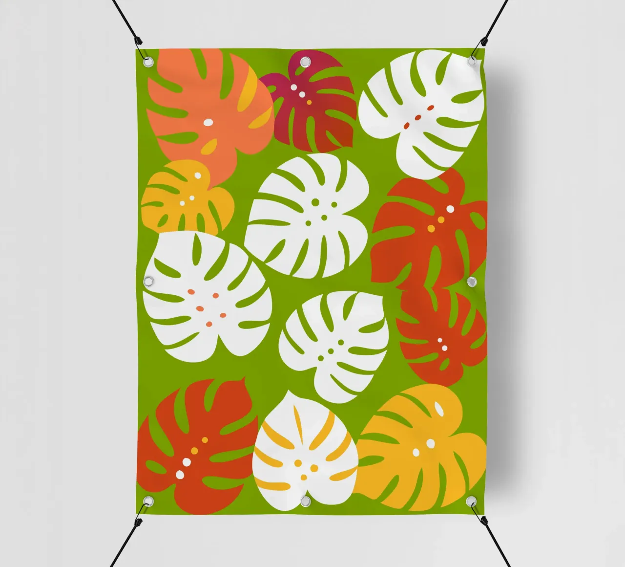 Monstera Fiore Pettern telo in pvc da FLOWER PLACE SHOP