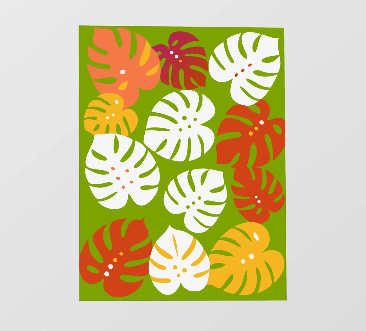 Monstera Fiore Pettern telo in pvc da FLOWER PLACE SHOP