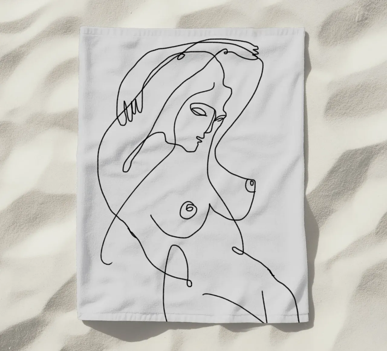 Line art nudo 02 telo mare da Little Dean