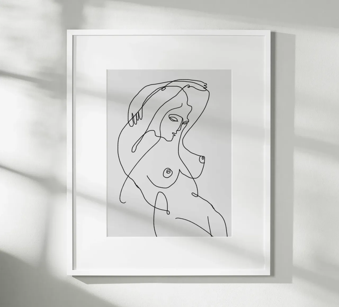 Line art nudo 02 poster da Little Dean