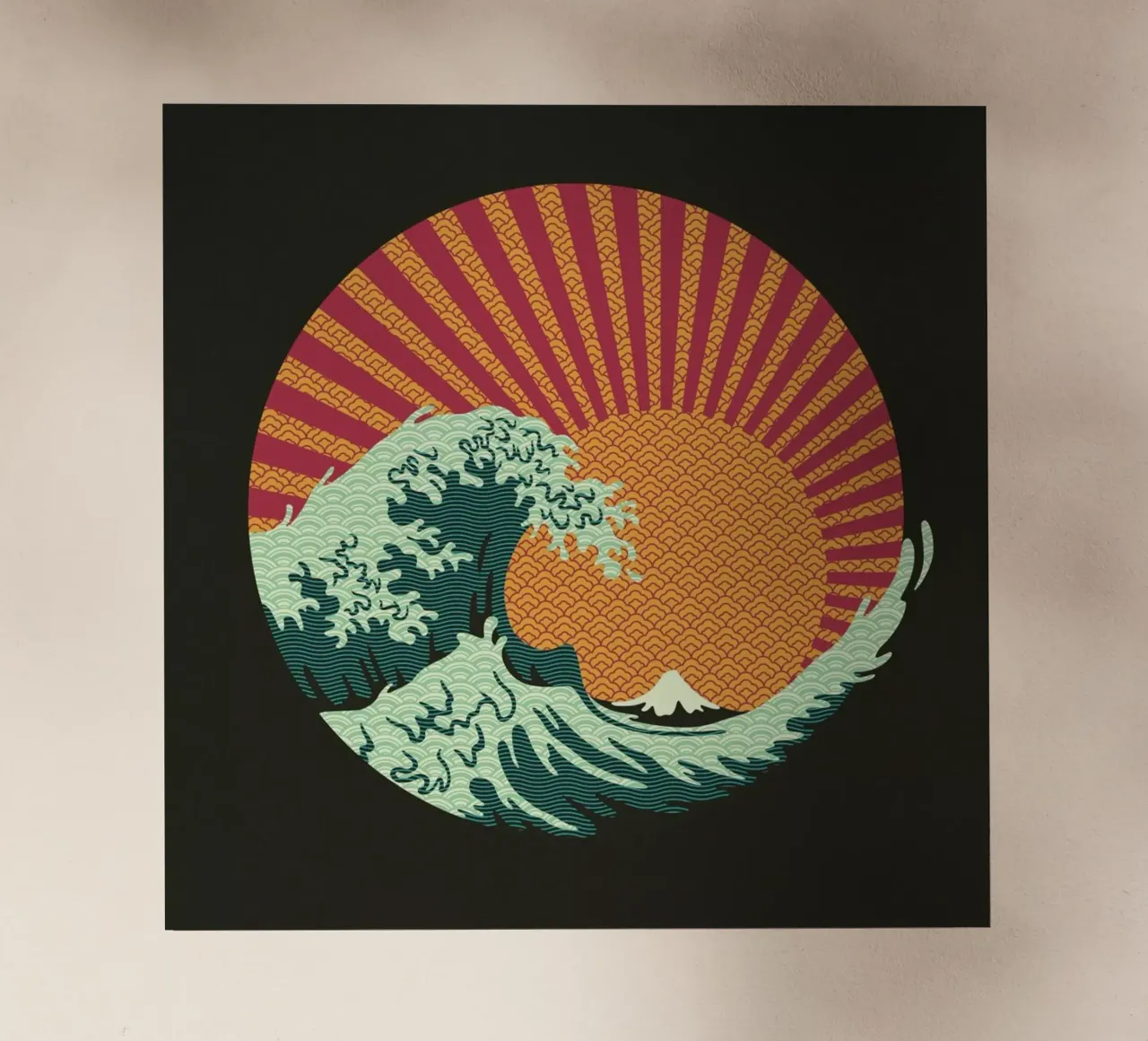 Kanagawa Wave Japanese Patterns pellicola backlit da Tobe Fonseca