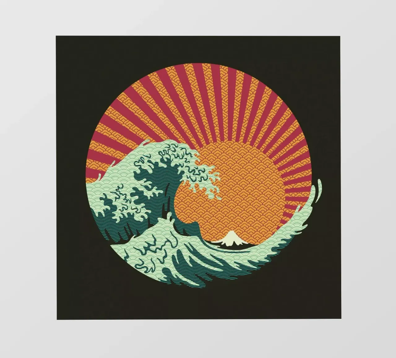 Kanagawa Wave Japanese Patterns pellicola backlit da Tobe Fonseca