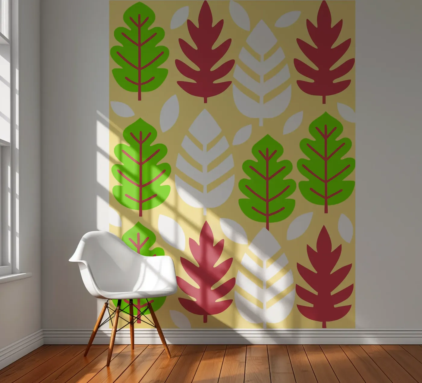 Leaf Pettern fotobehang van FLOWER PLACE SHOP