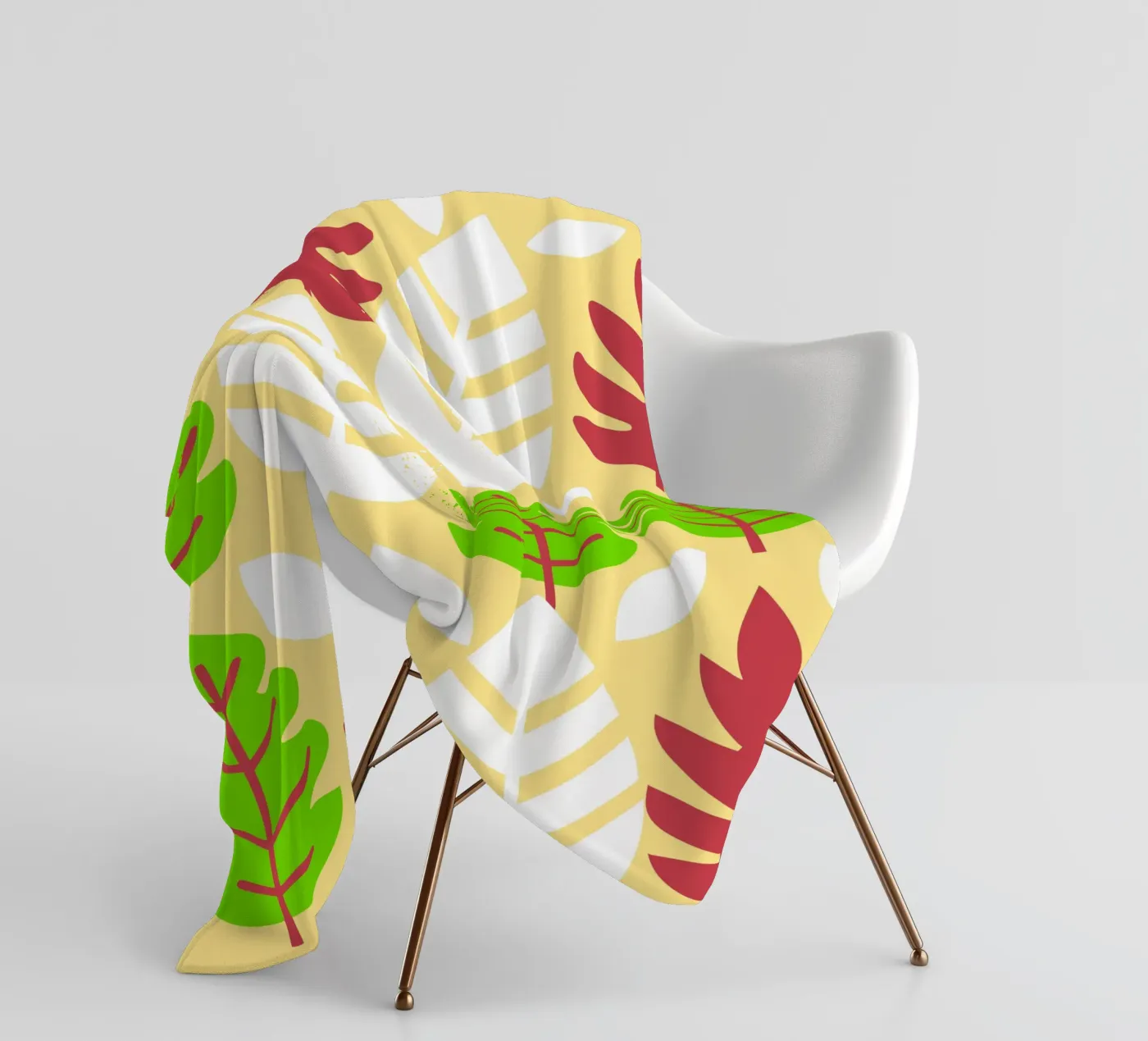 Leaf Pettern fleecedeken van FLOWER PLACE SHOP