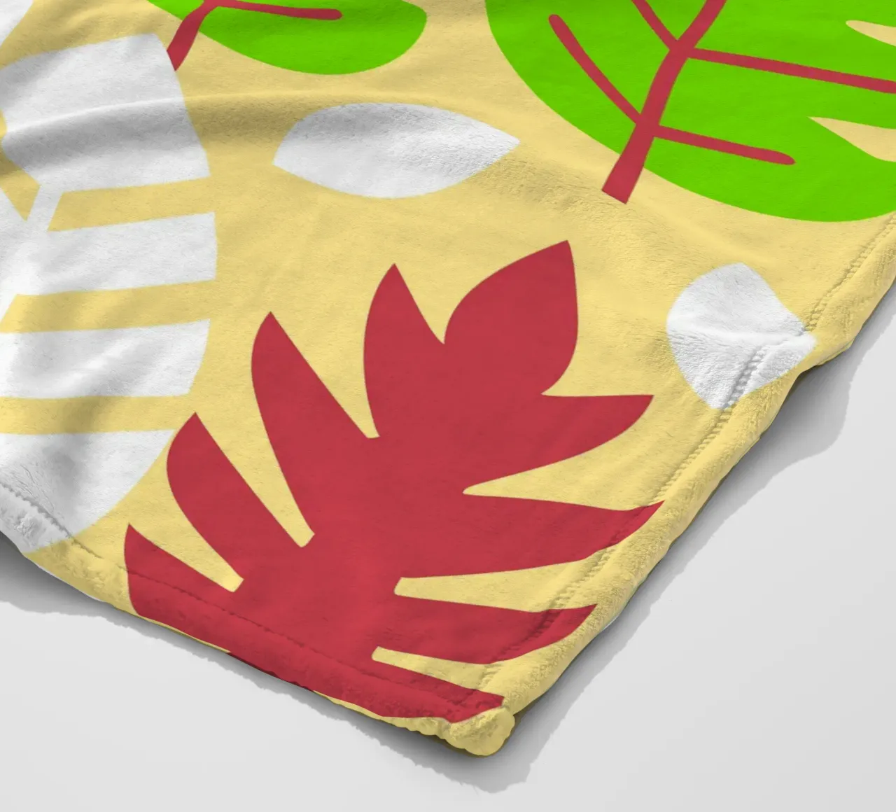 Blatt Pettern Fleecedecke von FLOWER PLACE SHOP