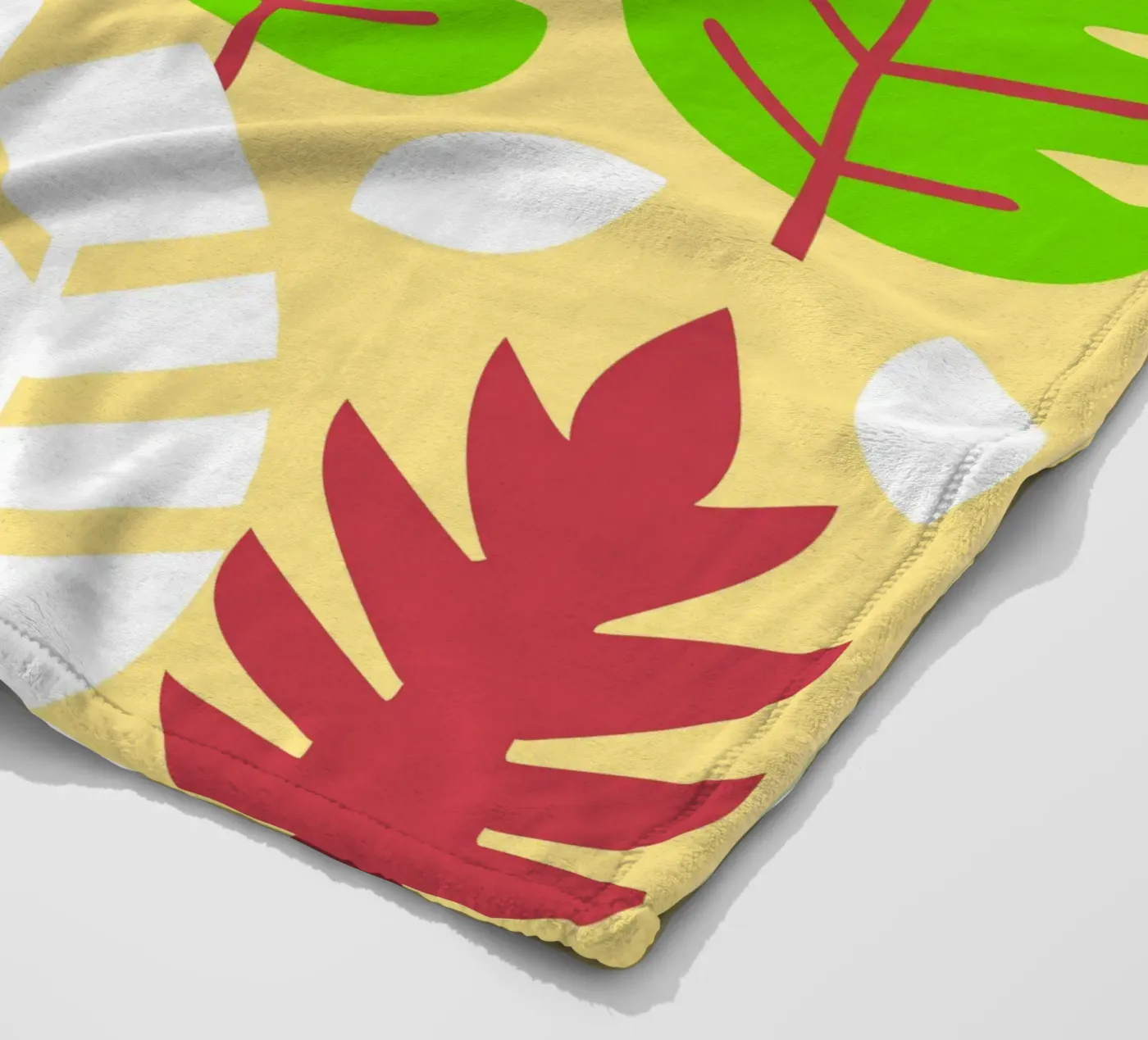 Leaf Pettern fleecedeken van FLOWER PLACE SHOP