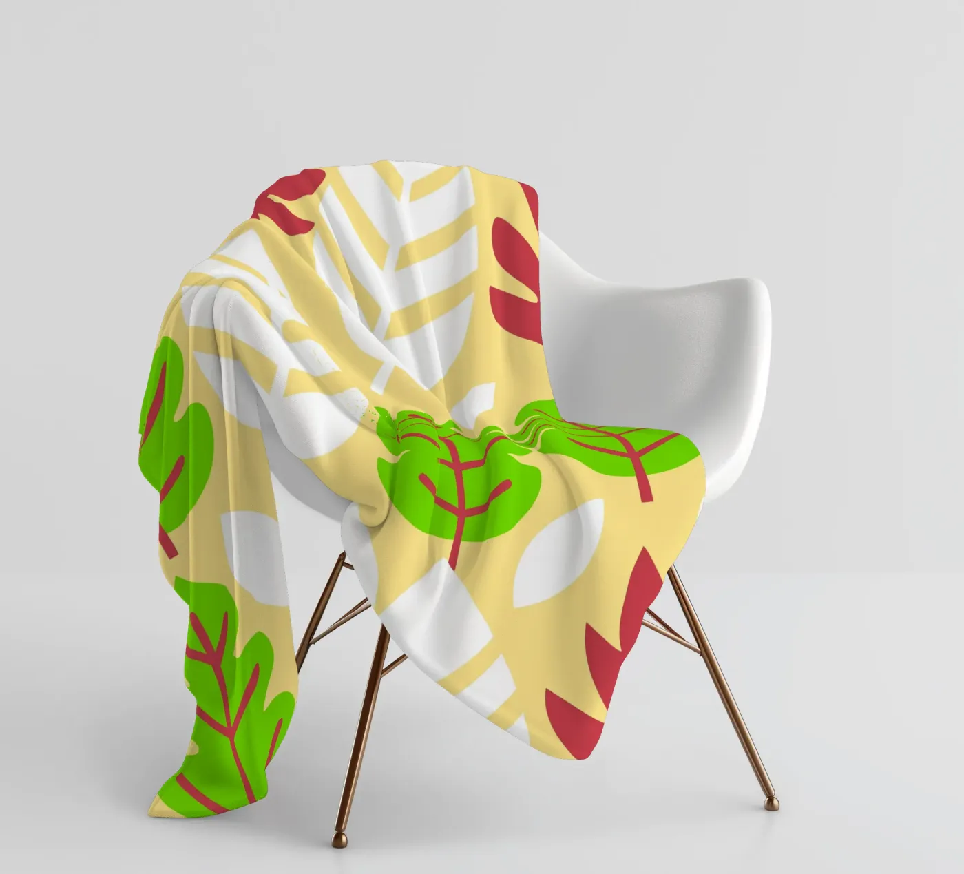 Leaf Pettern fleecedeken van FLOWER PLACE SHOP