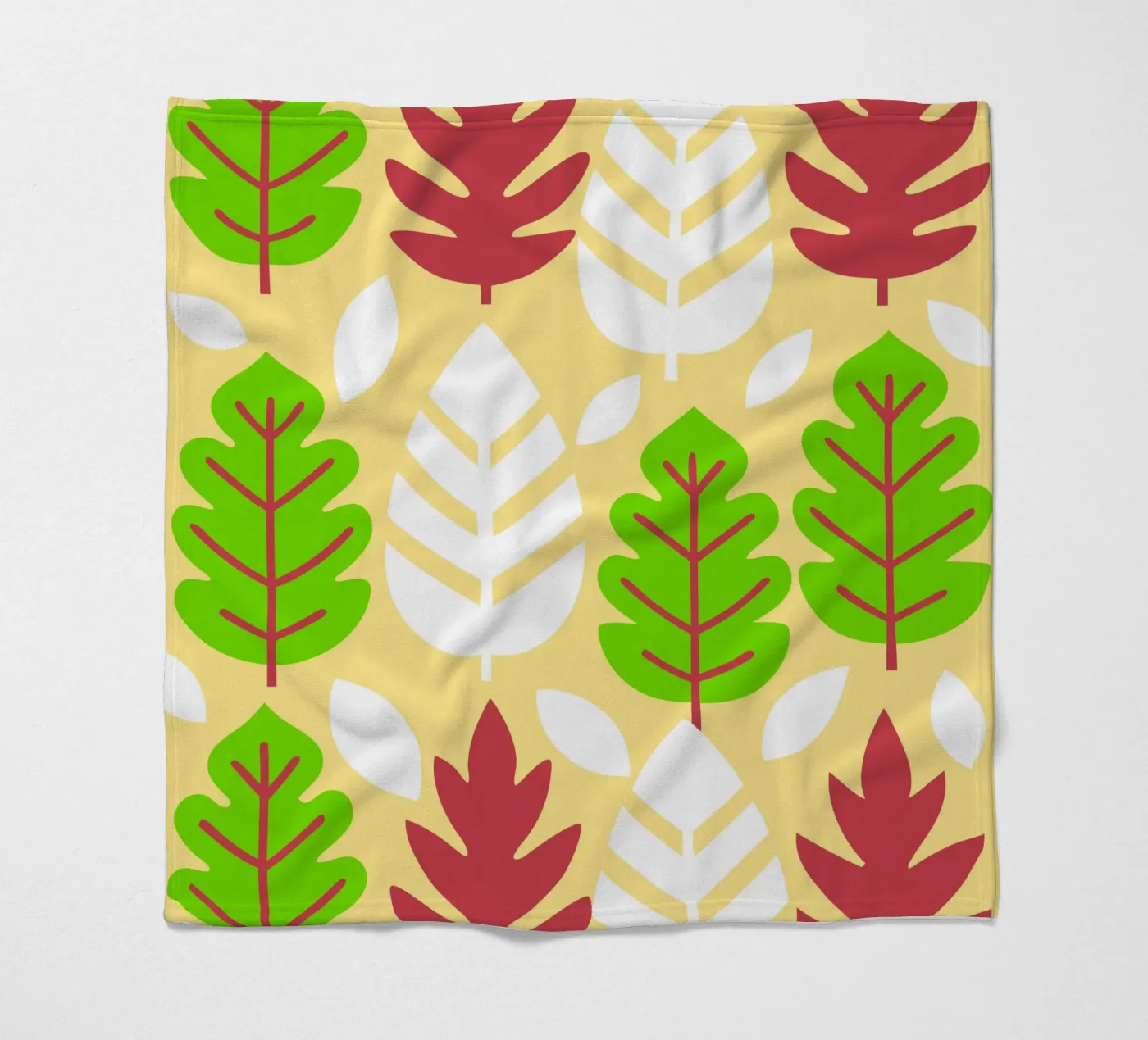 Leaf Pettern fleecedeken van FLOWER PLACE SHOP