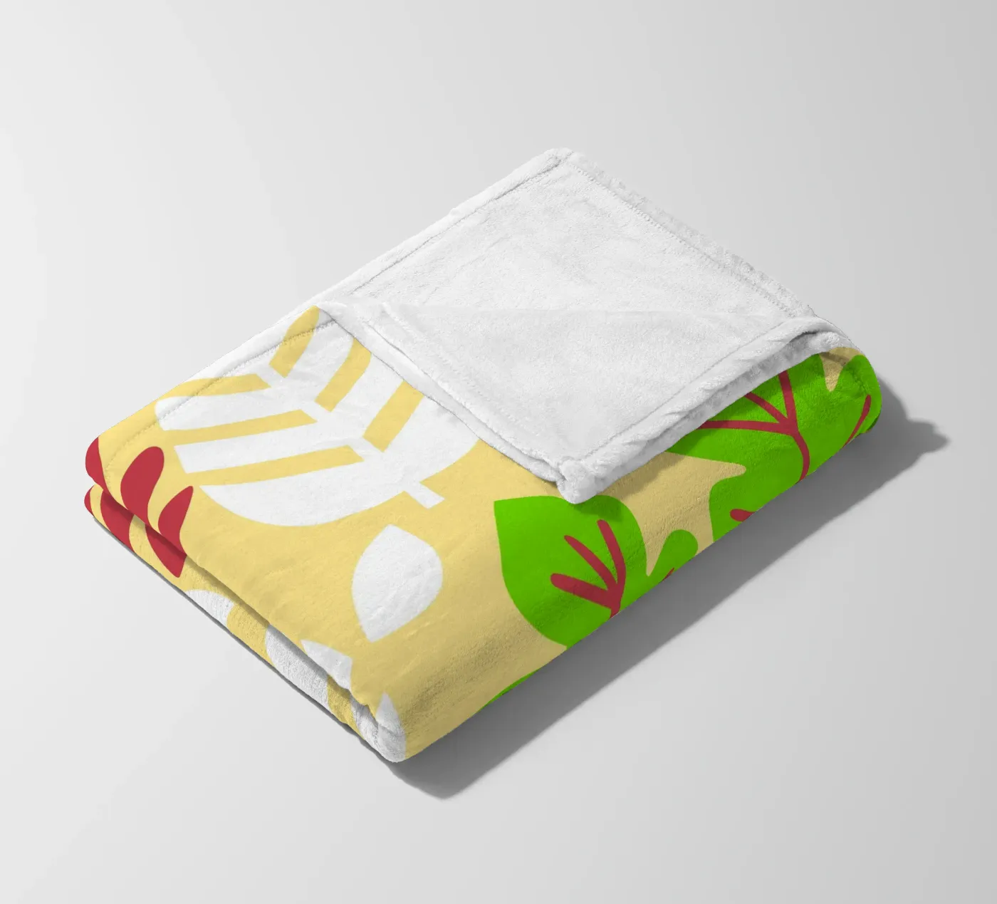 Leaf Pettern fleecedeken van FLOWER PLACE SHOP