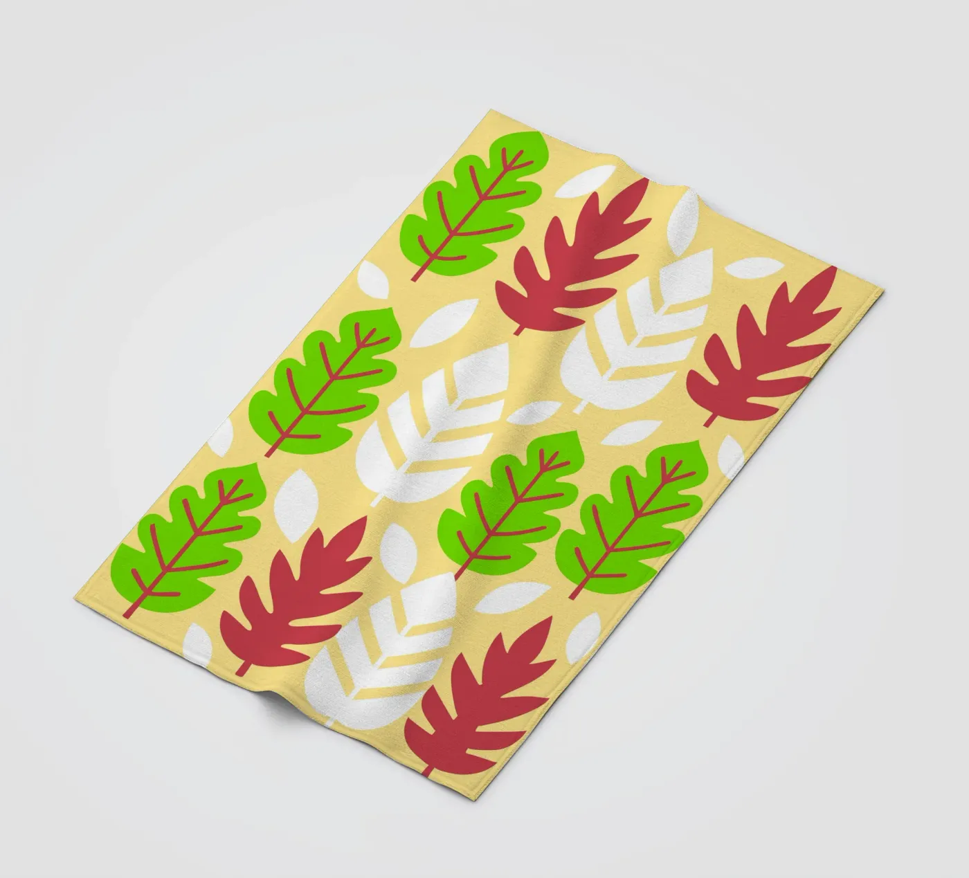 Leaf Pettern fleecedeken van FLOWER PLACE SHOP