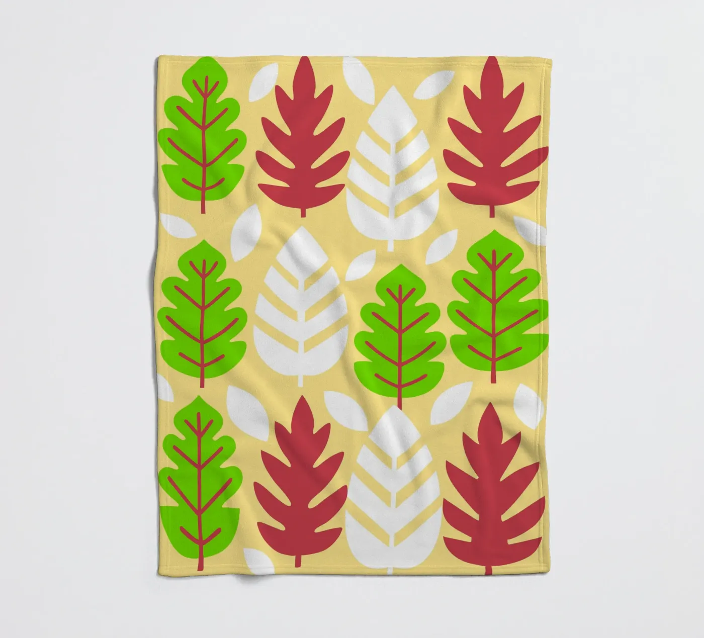 Leaf Pettern fleecedeken van FLOWER PLACE SHOP