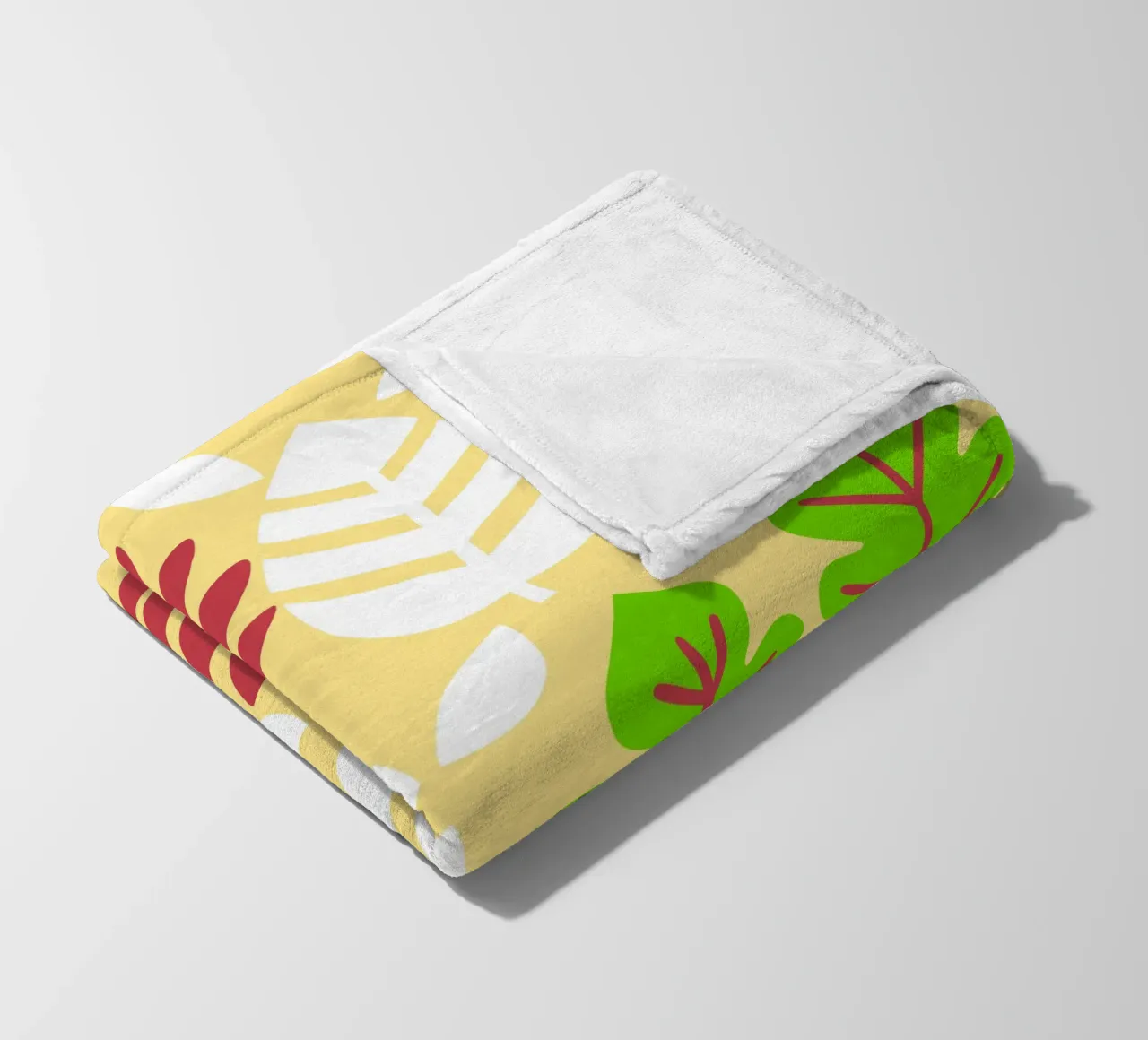 Blatt Pettern Fleecedecke von FLOWER PLACE SHOP