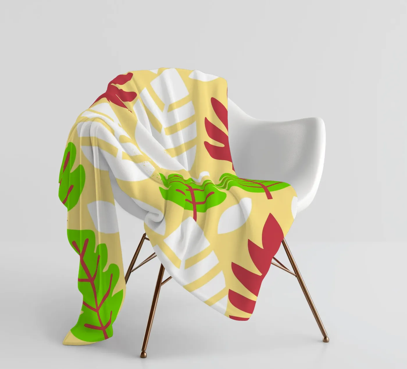 Leaf Pettern fleecedeken van FLOWER PLACE SHOP