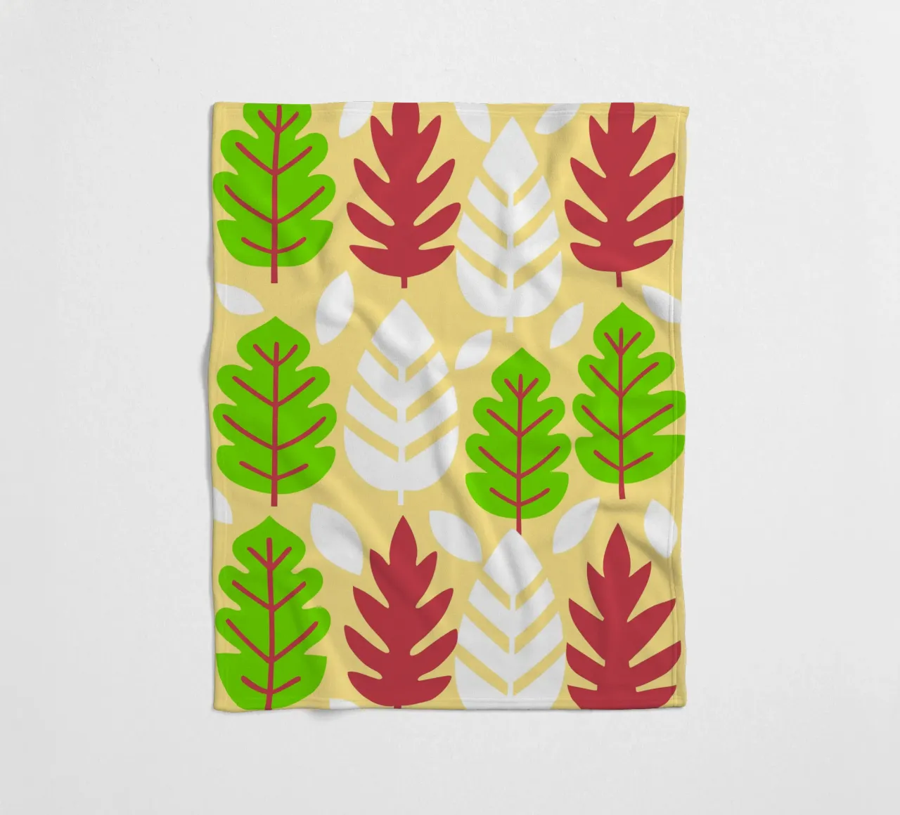 Blatt Pettern Fleecedecke von FLOWER PLACE SHOP