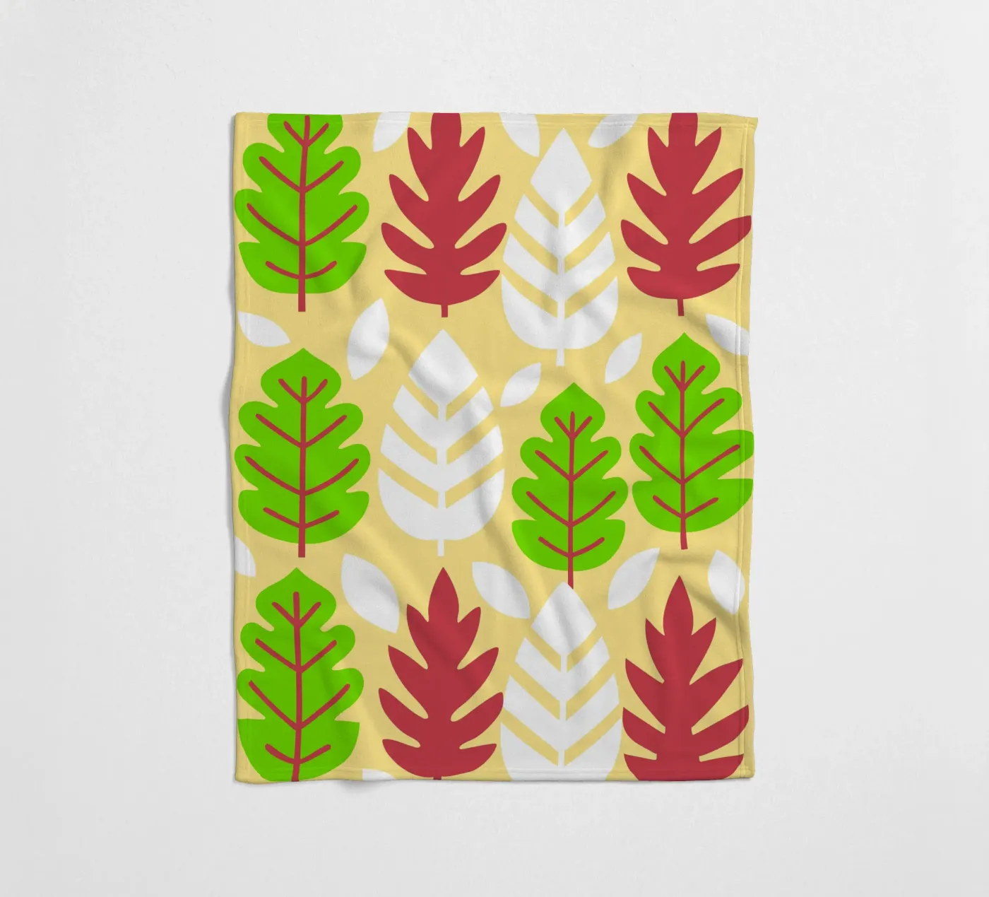 Leaf Pettern fleecedeken van FLOWER PLACE SHOP