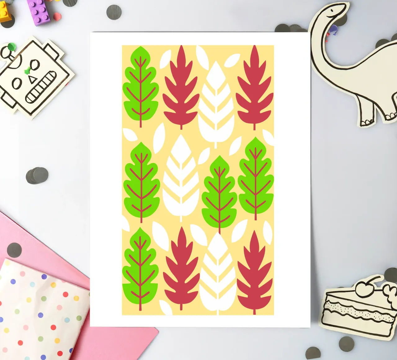 Leaf Pettern sticker sheet by FLOWER PLACE SHOP
