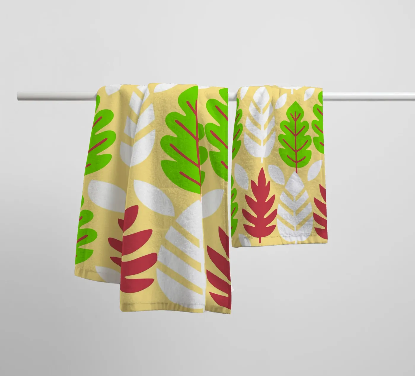 Leaf Pettern towel by FLOWER PLACE SHOP