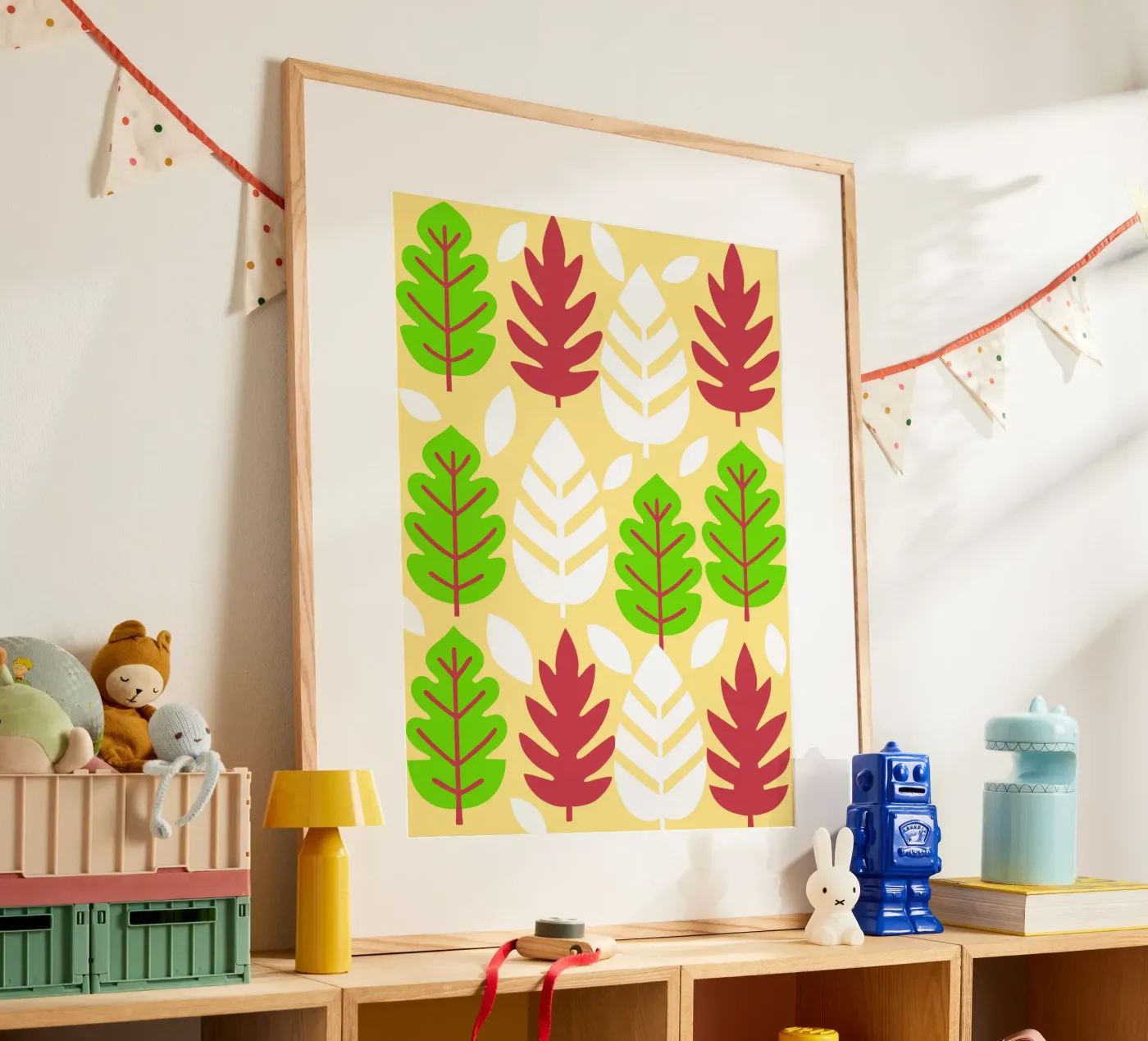 Leaf Pettern poster van FLOWER PLACE SHOP