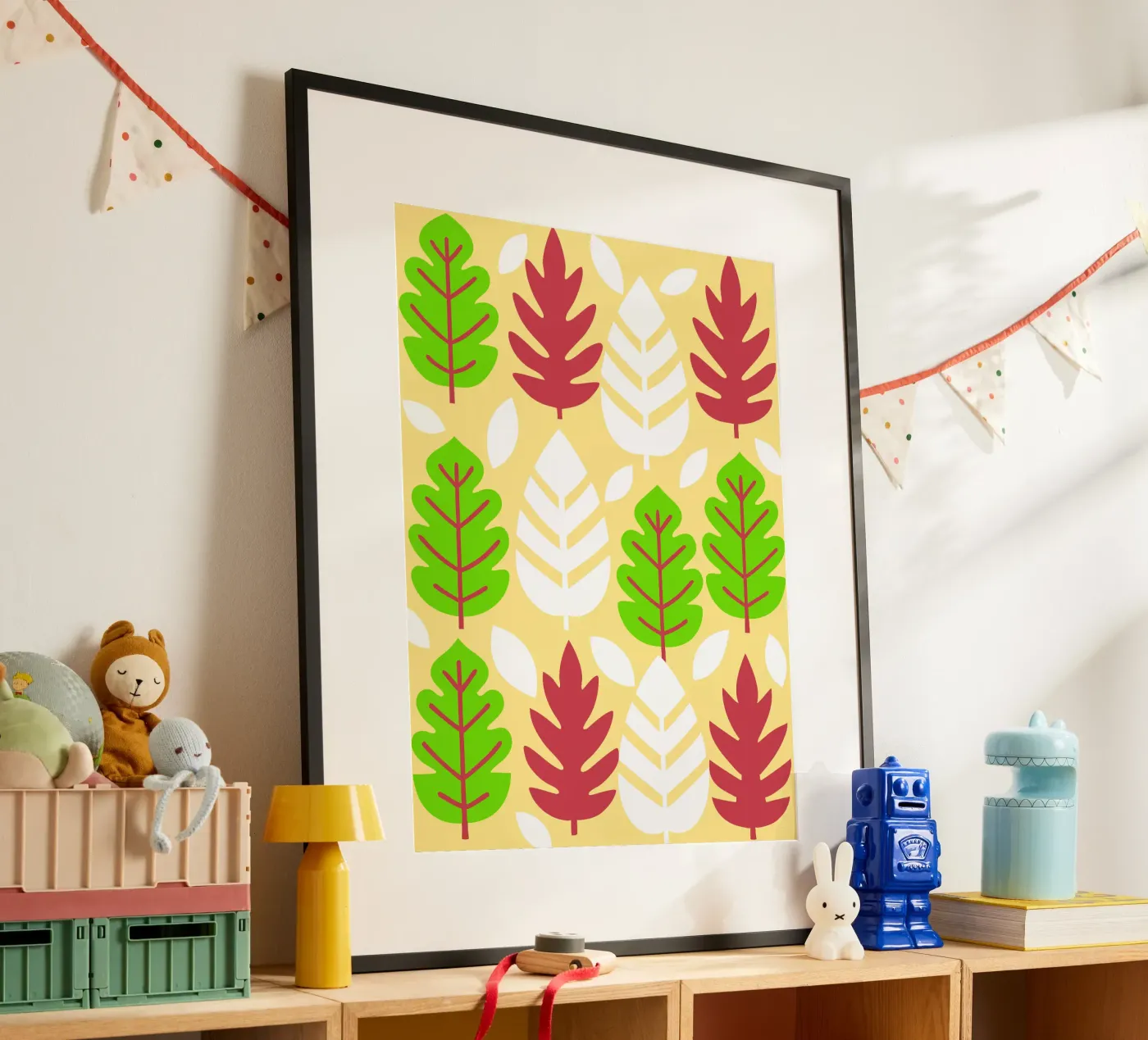 Leaf Pettern poster van FLOWER PLACE SHOP