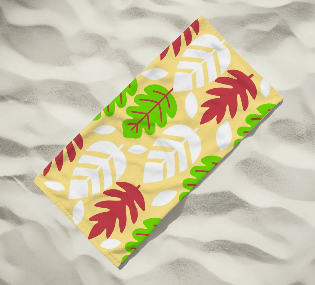 Leaf Pettern telo mare da FLOWER PLACE SHOP