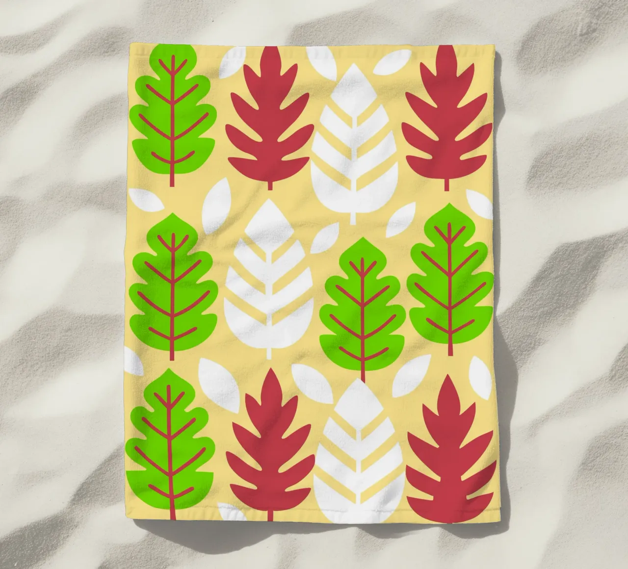 Leaf Pettern telo mare da FLOWER PLACE SHOP