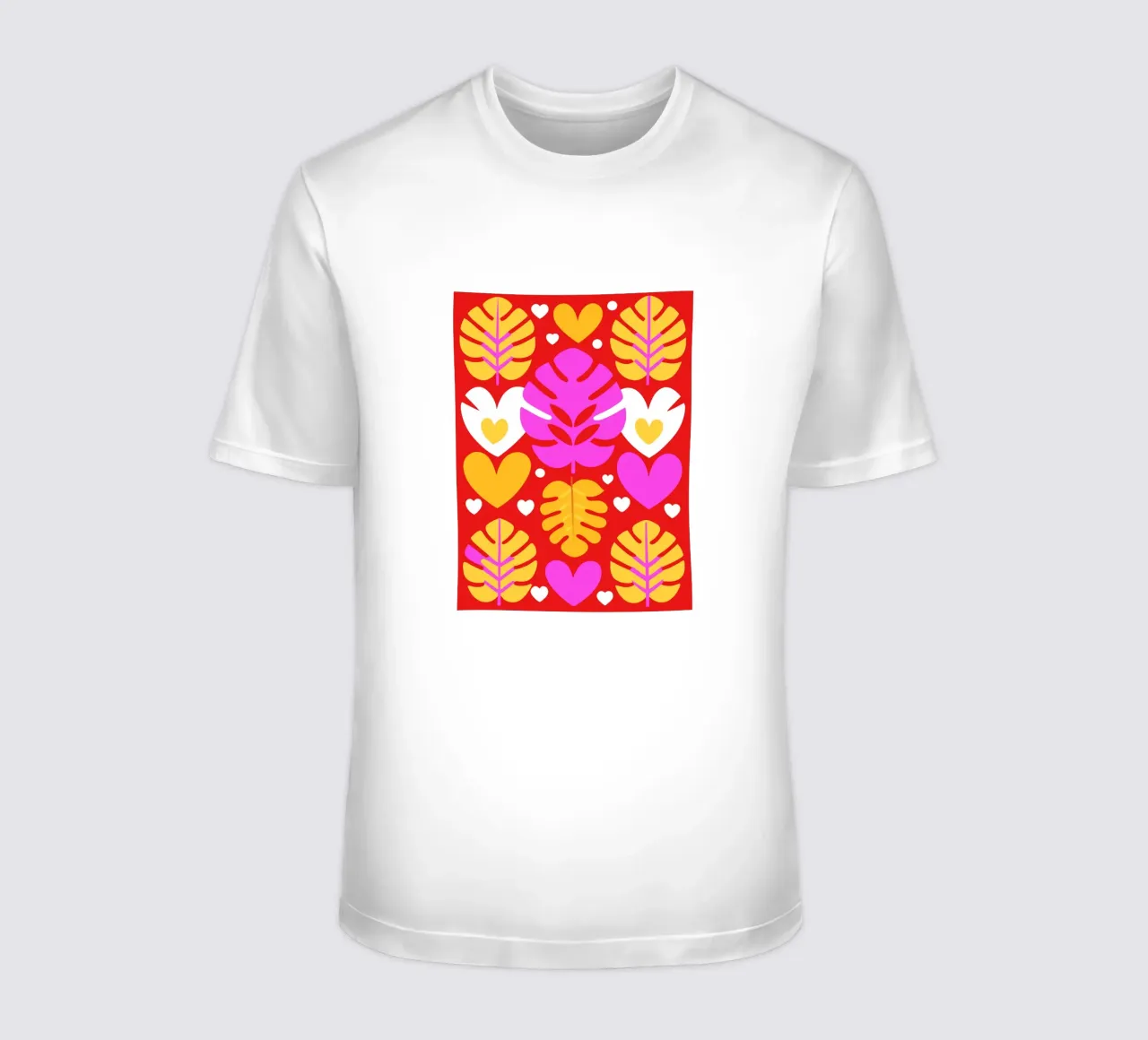 Leaf Pettern t-shirt by FLOWER PLACE SHOP