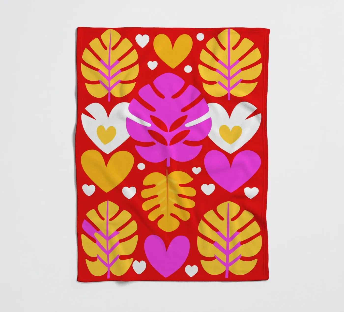 Blatt Pettern Fleecedecke von FLOWER PLACE SHOP