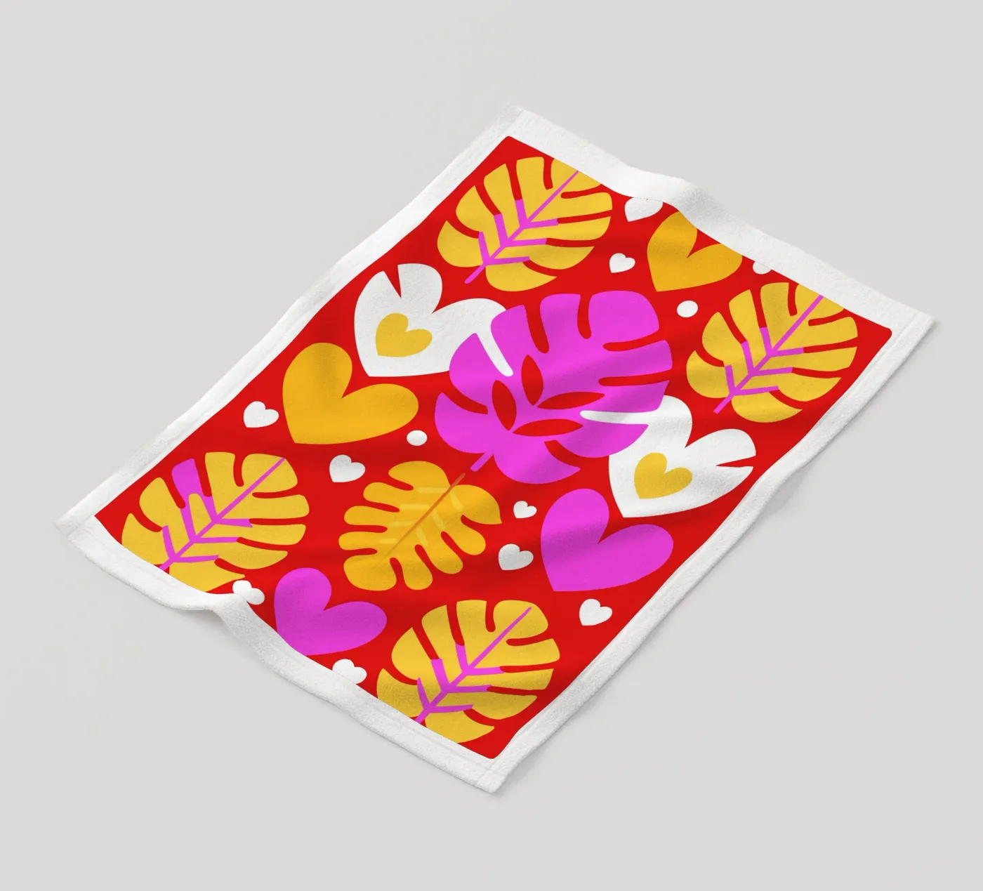 Blatt Pettern Fleecedecke von FLOWER PLACE SHOP