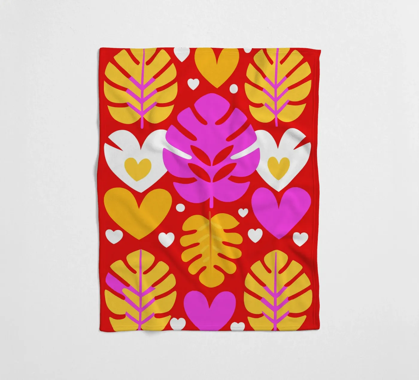 Blatt Pettern Fleecedecke von FLOWER PLACE SHOP