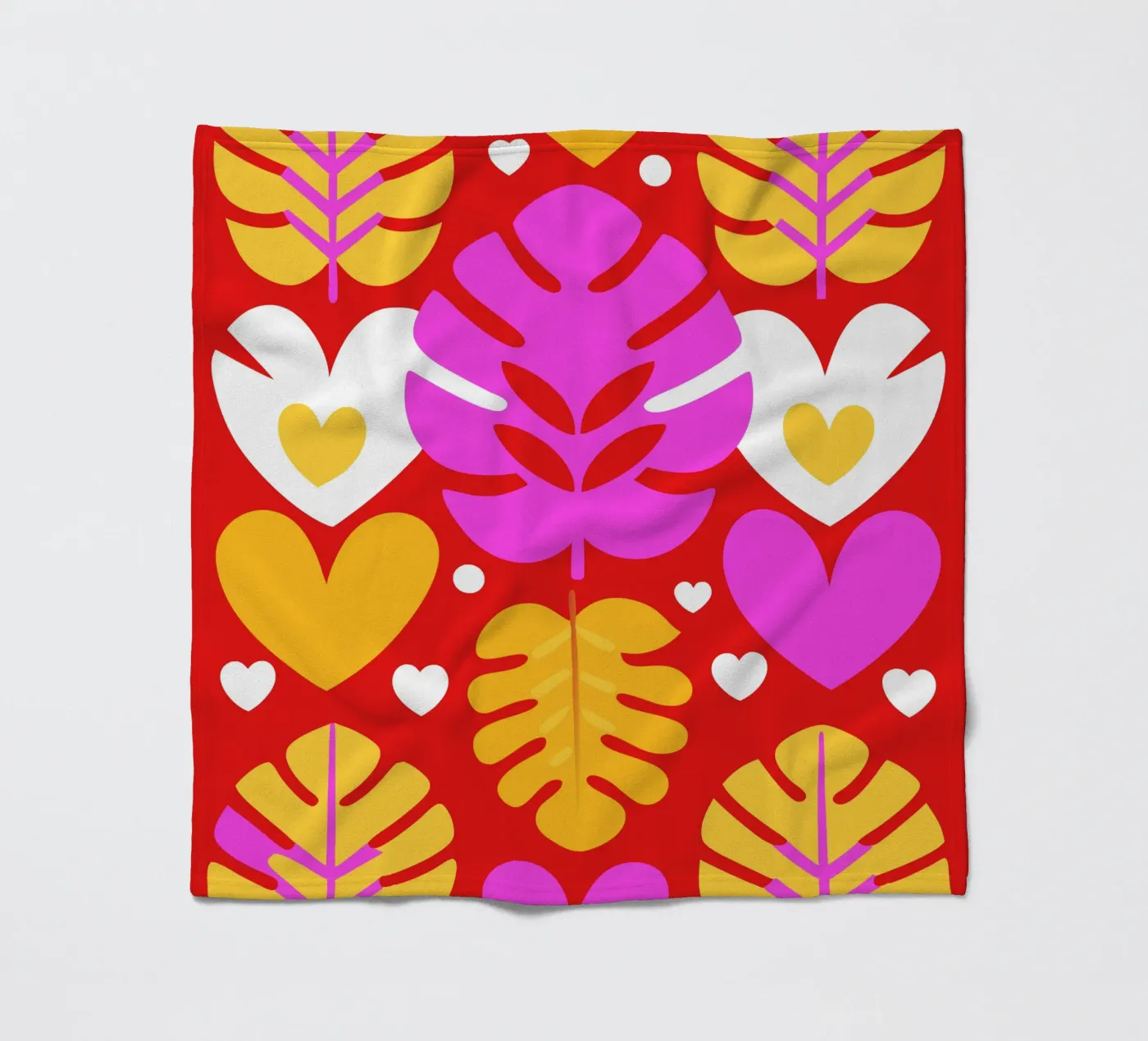 Blatt Pettern Fleecedecke von FLOWER PLACE SHOP