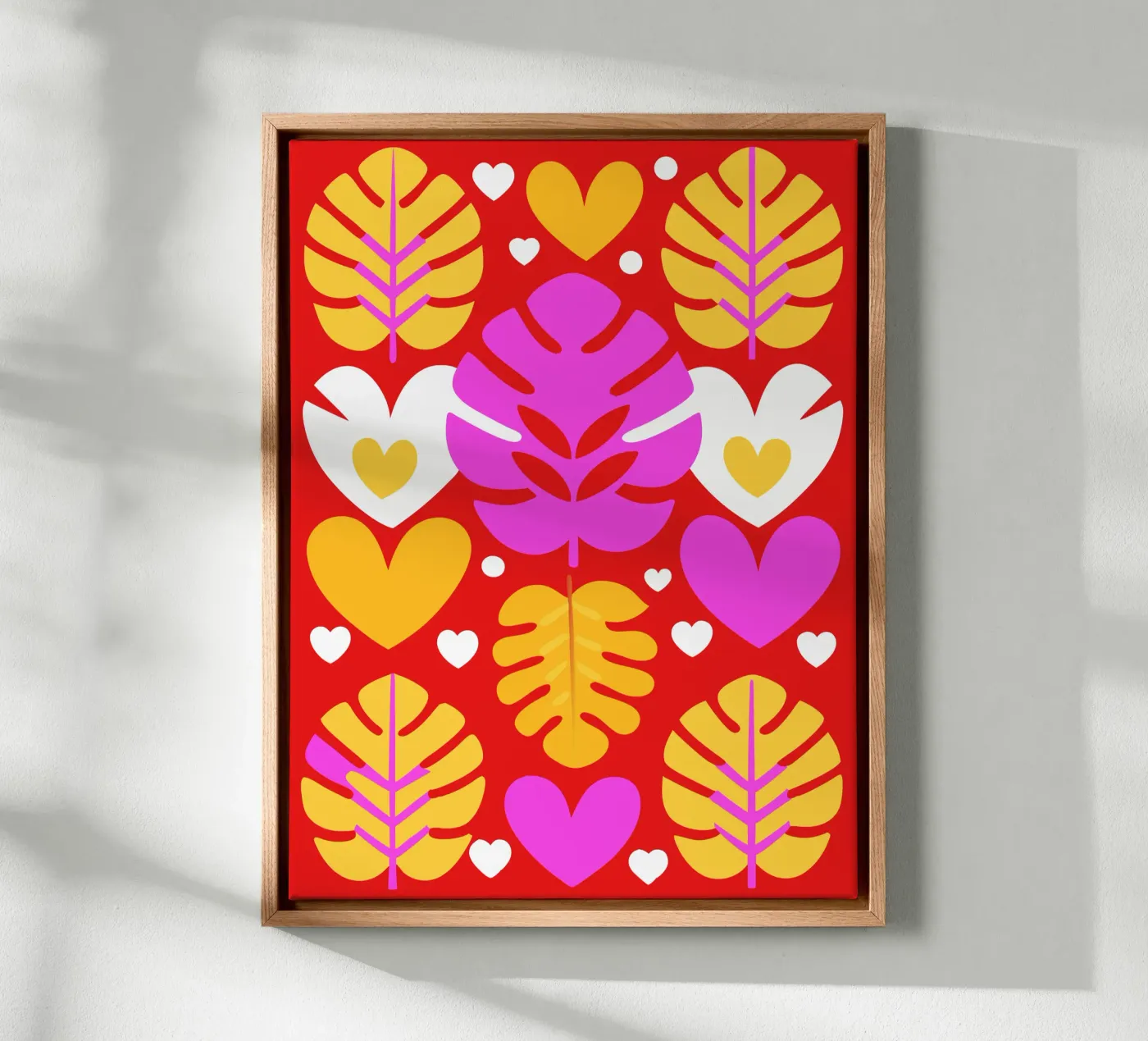 Blad Pettern canvas van FLOWER PLACE SHOP