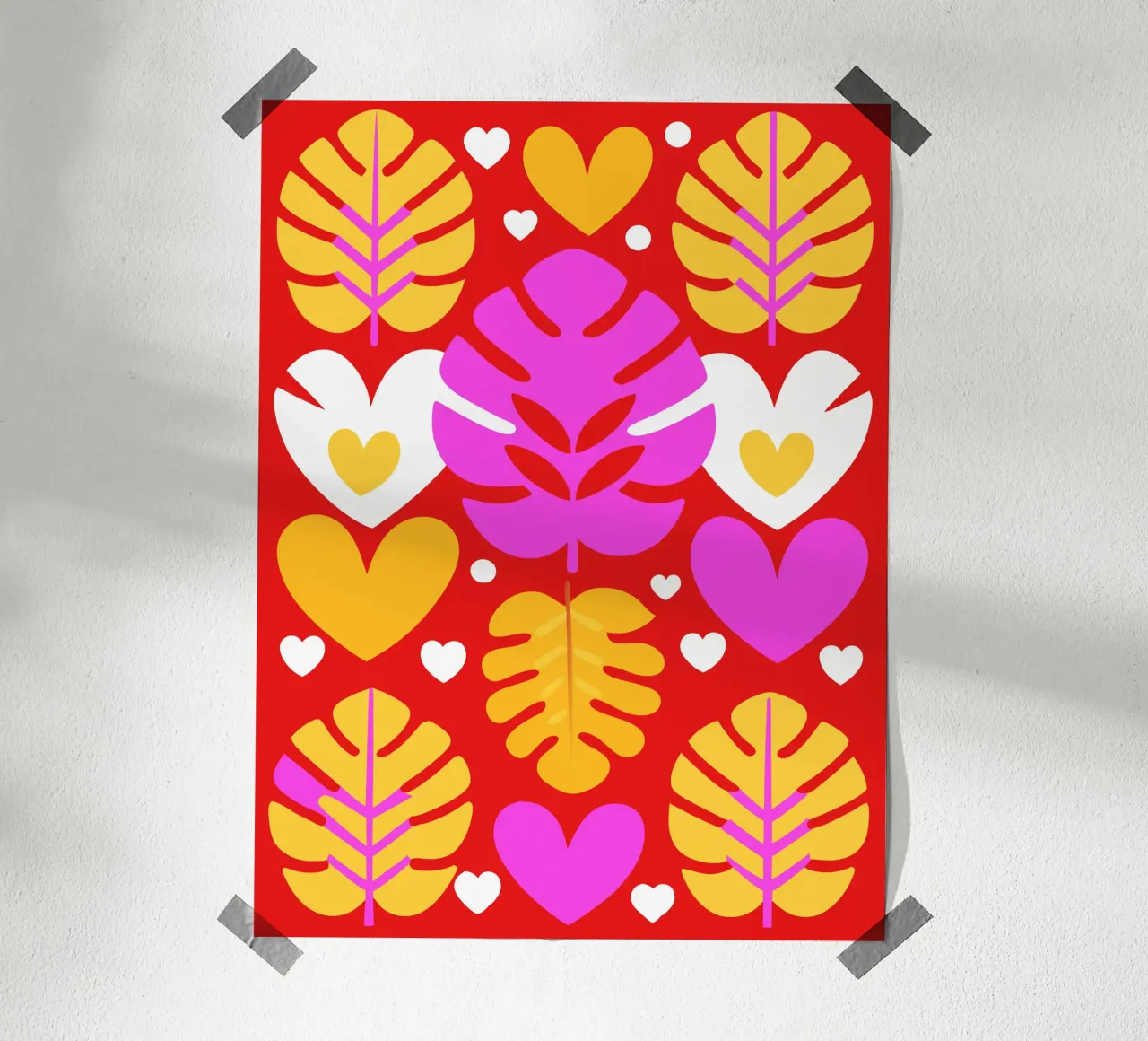 Leaf Pettern poster da FLOWER PLACE SHOP