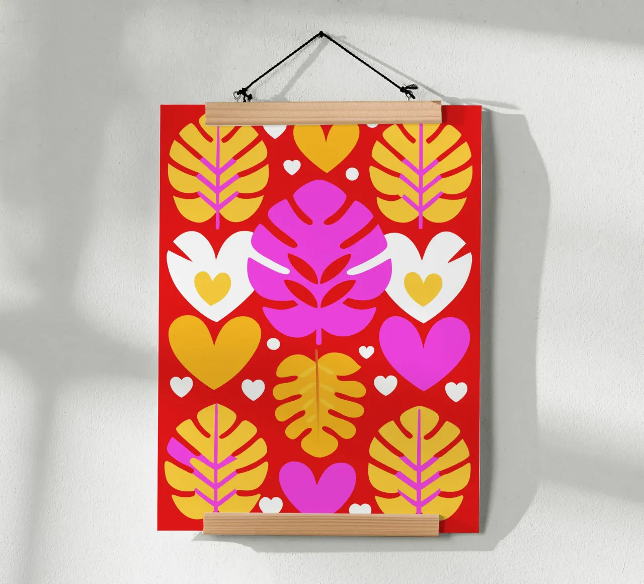 Leaf Pettern poster da FLOWER PLACE SHOP